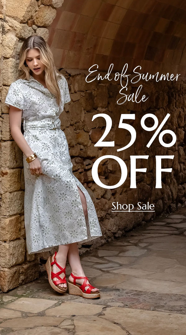  End of Summer Sale. 25% Off. Shop Sale.